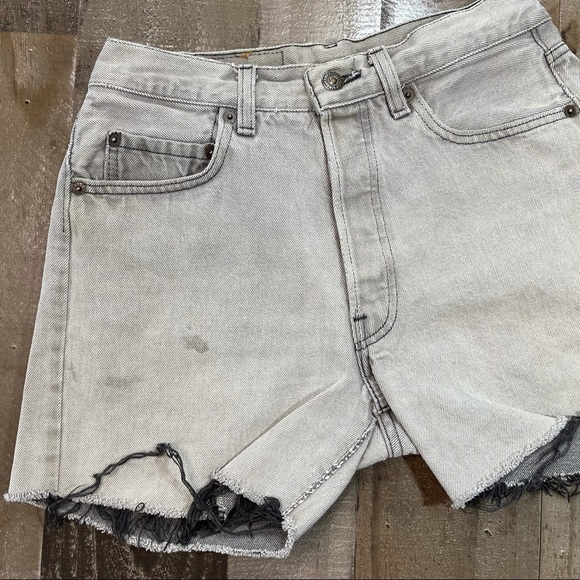 Vintage 501 Levi’s Cutoffs Gray 28 - Picture 2 of 11